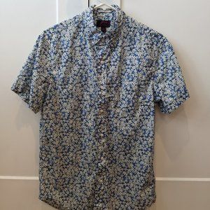 J Crew Short Sleeve Button Up Shirt - Flower Print